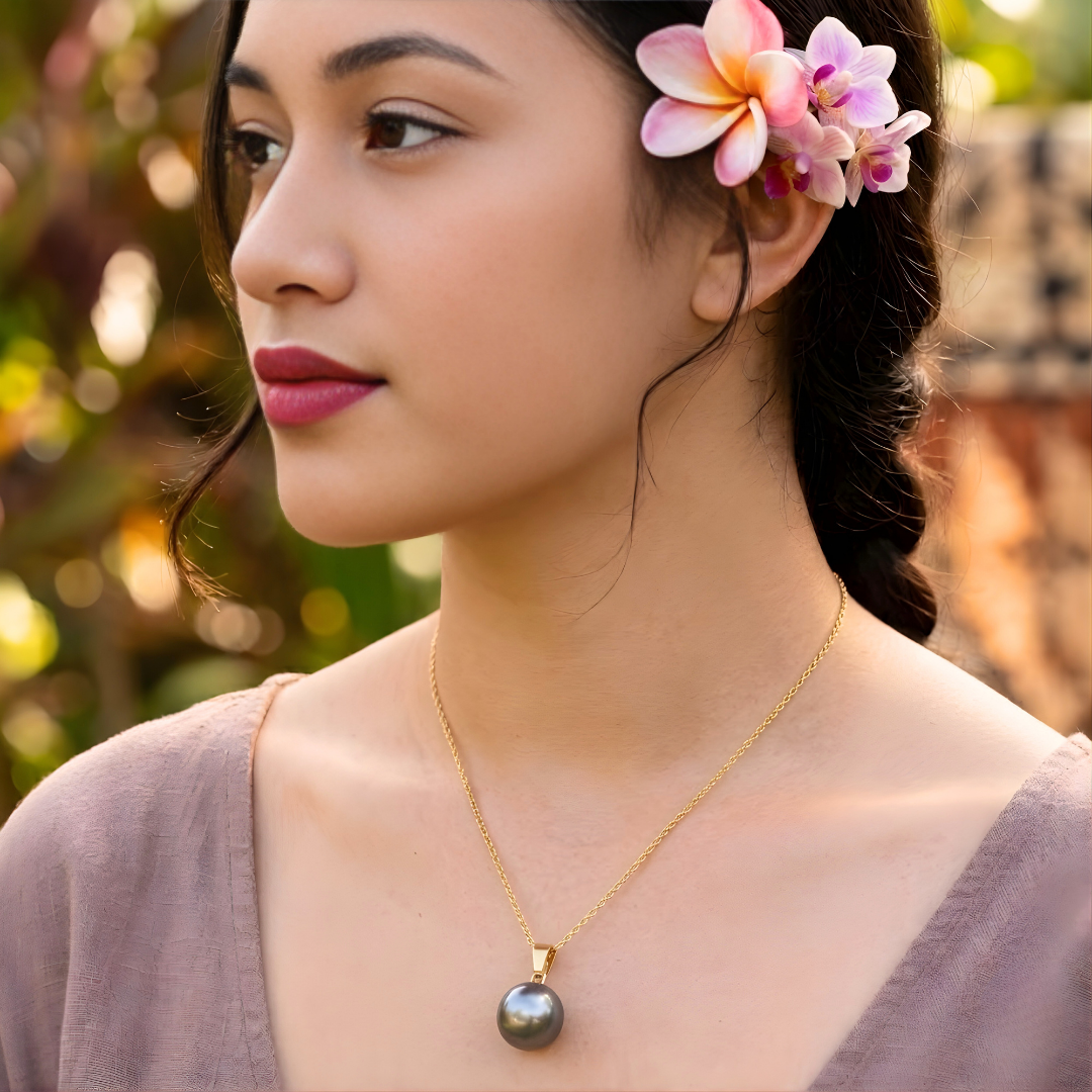 18K Gold Filled Hawaiian Pearl Necklace x 60cm